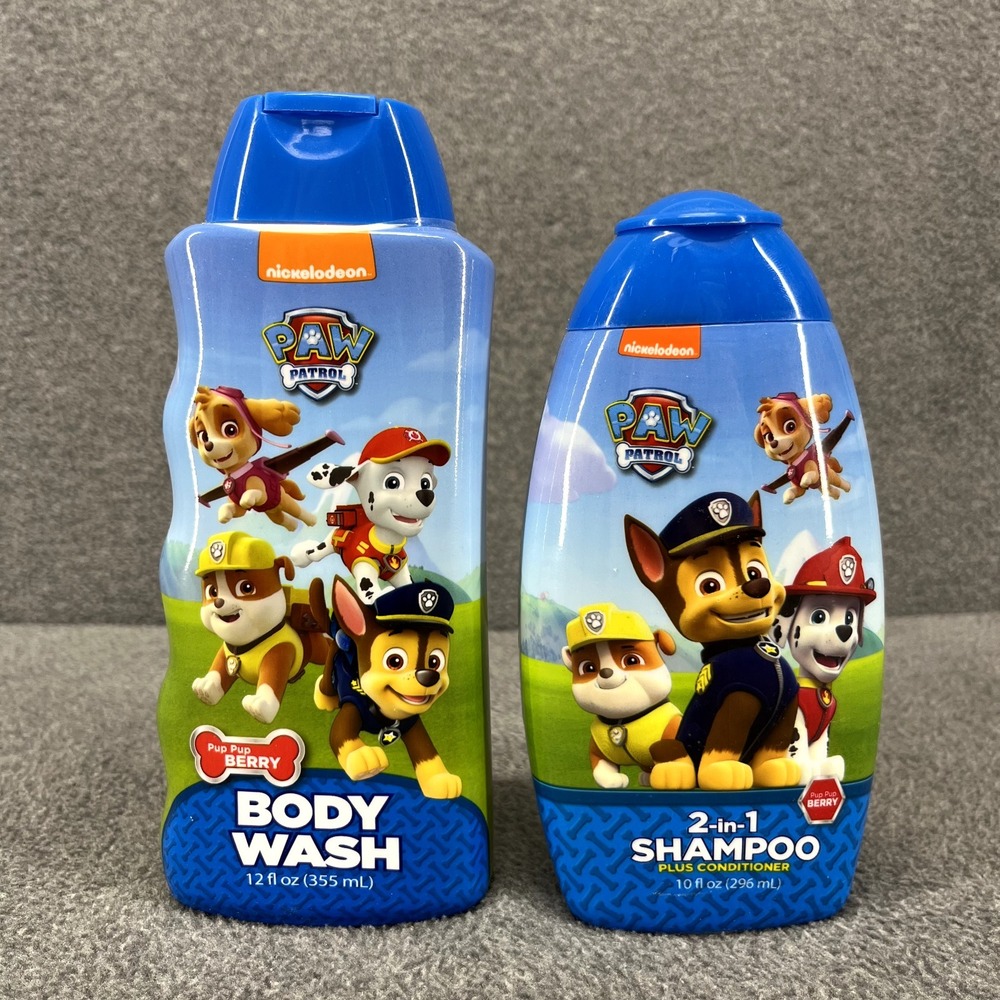 PAW‎ PATROL Bath Body Wash & 2 in 1 Shampoo Conditioner Set Pup Pup Berry Lot